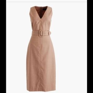 J crew Belted Sheath Dress, size 4, Super 120s